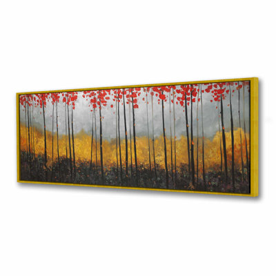 «Abstract Landscape - Contemporary Trees», reproduction sur toile encadrée