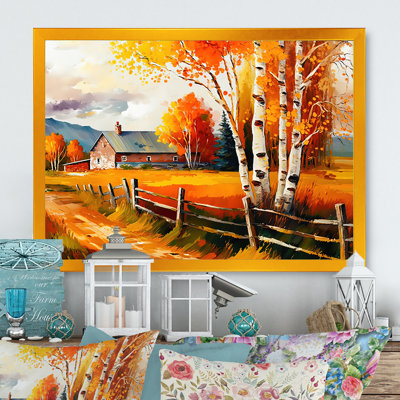 «Small Cottage in Autumn IV», reproduction sur toile