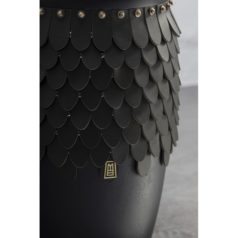 Sitiera_01 Solid Wood Stool, With Stainless Steel Accents By Andean, In Stock, Bronze