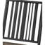 Chaises d'appoint noires en similicuir pour salle à manger, ensemble de 2, avec structure en métal et dossier à lattes