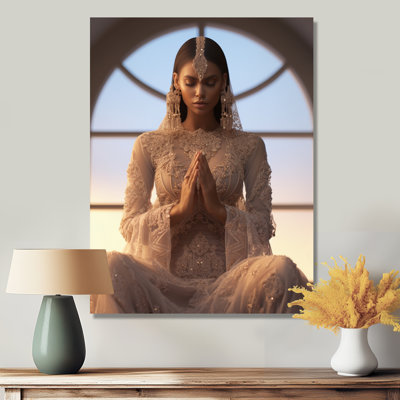 «Gorgeous Serenity Praying For Peace - Meditation», reproduction d'art mural