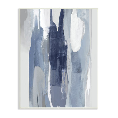 Layers Of Blue And White - Painting on Canvas