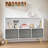 Children's Multi-Purpose Bookshelf With Collapsible Fabric Bins-1641420973