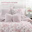 Ensemble de literie réversible pour très grand lit, doux chalet floral en polyester