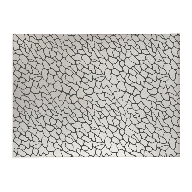 Tapis de bureau Patch Patch, L 3 pi x L 2 pi, Ivoire, gris anthracite