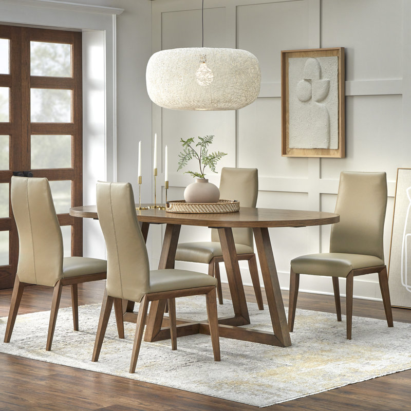 Hickson Dining Set, 5 Pieces: Table, 4 Chairs