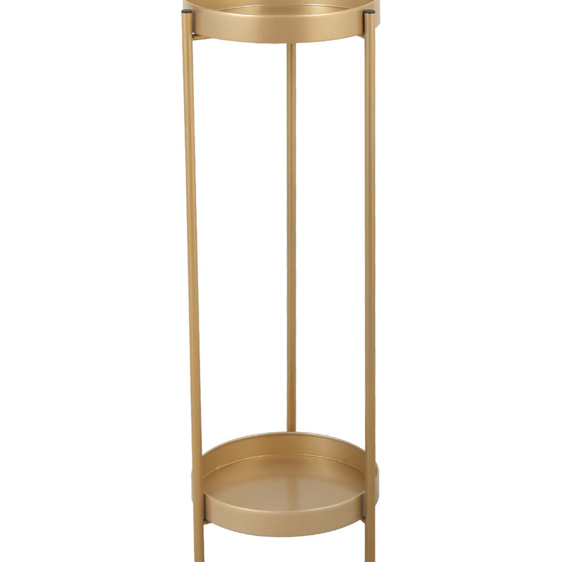 Support pour plante pliante en métal Golden 2, stable et pratique pour les plantes d'intérieur et d'extérieur