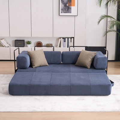 Canapé modulaire en tissu chenille gris Celine