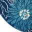 Tapis bleu / crème Rhudine-2000767869