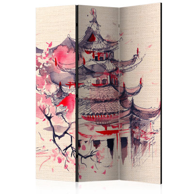 135cm W x 172cm H 3 - Panel Wood Folding Room Divider
