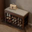 Bancs d'entrée en bois massif à 2 niveaux avec tiroirs et coussins rembourrés Adryell - Rangement pour chaussures confortables-528437905-528437908