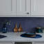 Micro Cement Blue 15.25 x 15.25cm Self-adhesive Vinyl Wall Tiles Pack 6