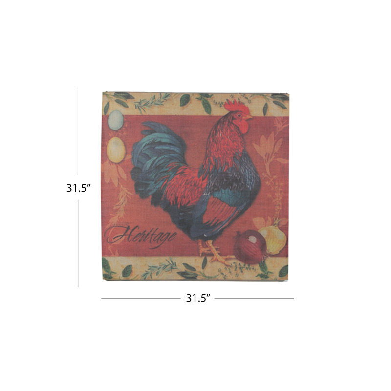 « en toile jute coq », ensemble de 2 reproductions de pièces