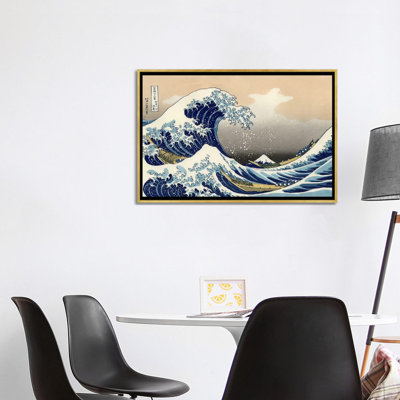 La grande vague à Kanagawa, 1829 par Katsushika Hokusai - Estampe numérique sur toile tendue avec châssis