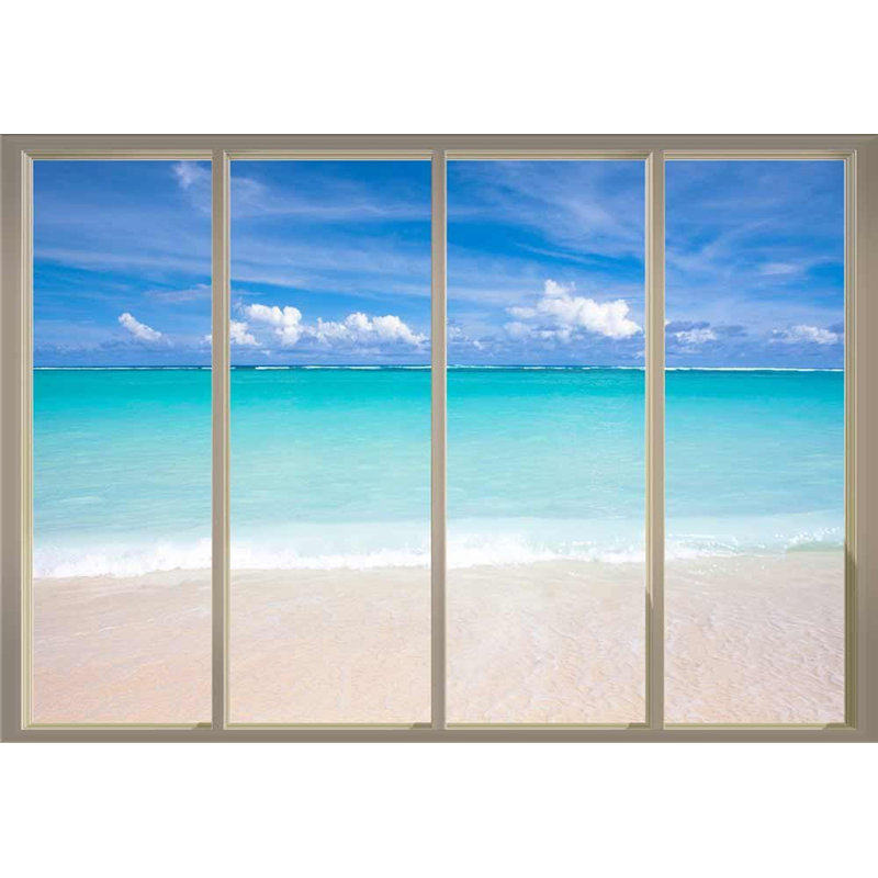 Plage tropicale 01, L 66 po x l 96 po