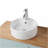Bathroom Vessel Sink 15.7" X 5.7" Round Bowl Sink, Bathroom Countertop Round White Vanity Sink Basin,Ceramic Basin,Glossy White