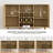 47.2" W Rattan Bar Cabinet with 9-grid Wine Rack, Wine Cabinet with Glass Holder for Dining Room and Living Room