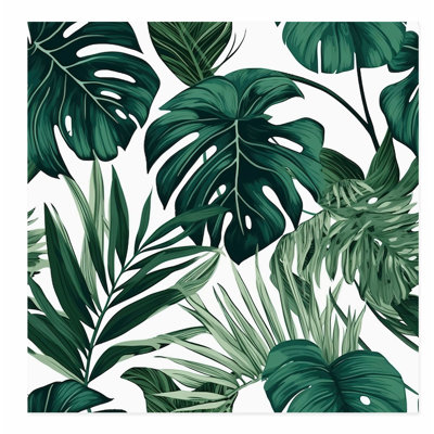 Botanical Monstera Leaves I Tropical Unframed Art Print