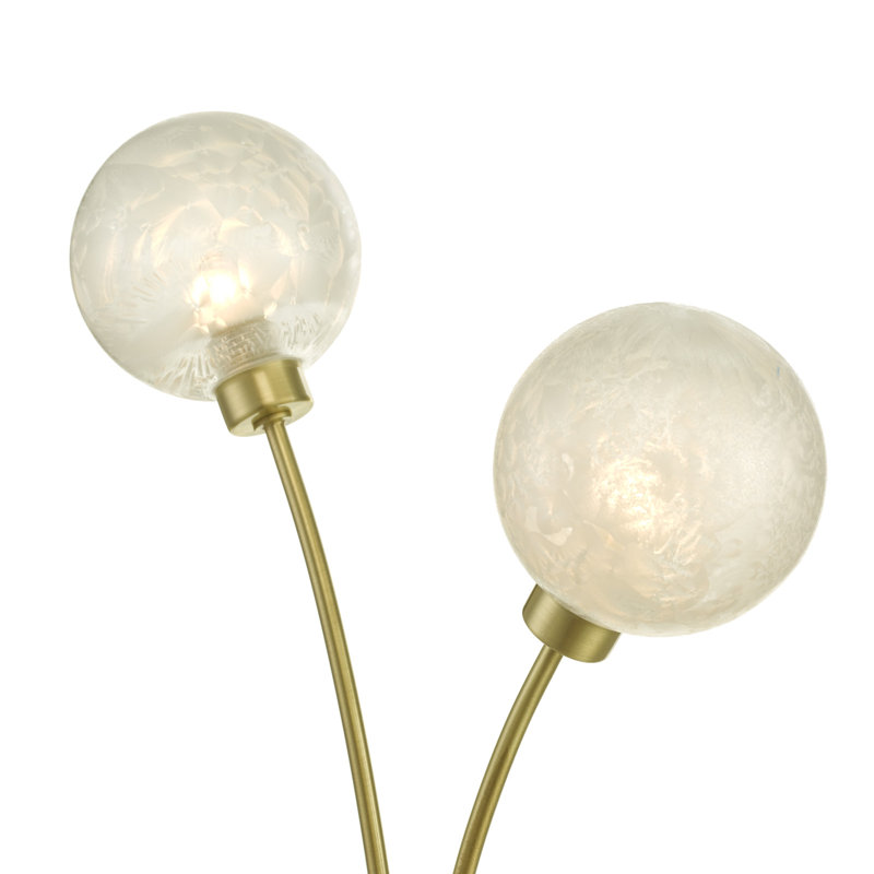 Avari 2 Light Table Lamp Glass, Satin Brass
