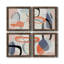 «Floating on Silk I», ensemble de 4 peintures sur toile encadrées-60148647-60148655