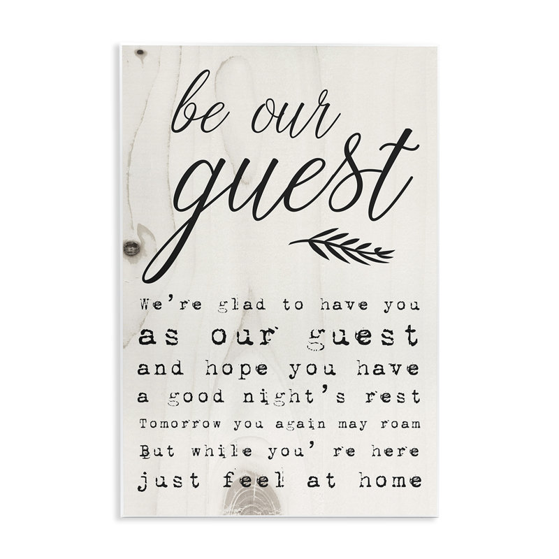 «Be Our Invité Poem Cursive», impression, H 19 po x l 13 po