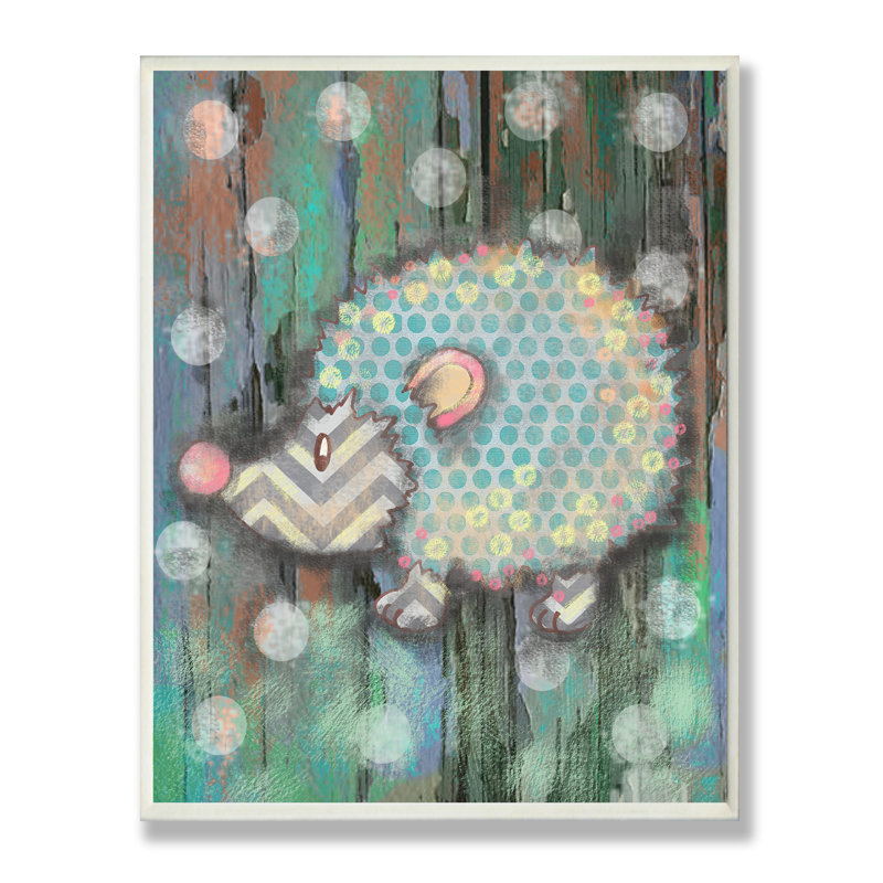 « porcupine », art sur bois vieilli Dineen, H 19 po x l 13 po, Plaque en bois