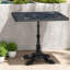Tables de patio durables, 80 cm (31,5 po) en métal et pierre frittée, style moderne pour les repas en plein air