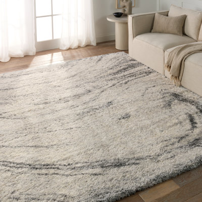 Tapis abstrait gris / crème Kaneohe