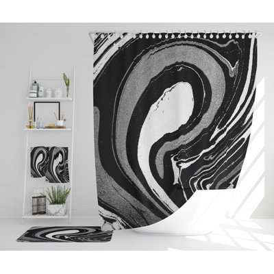 Nayloni Polyester Shower Curtain Set