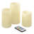 Battery Operated Multifunction Wax LED Candles, Round - 3 Count