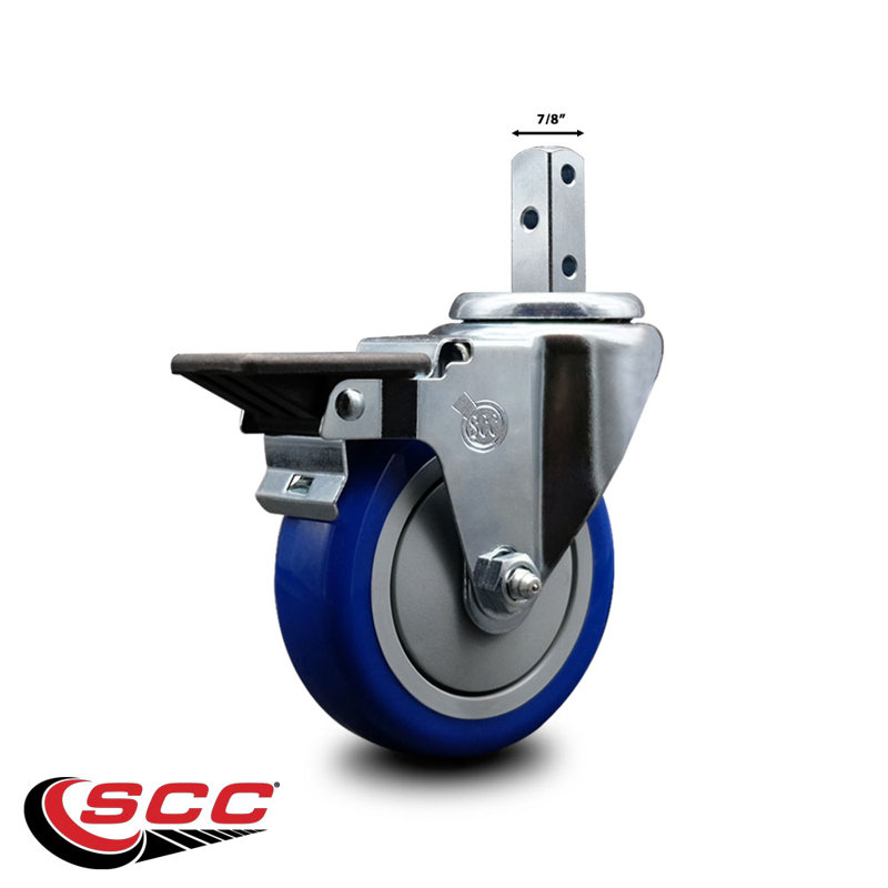 Polyurethane Casters, Blue