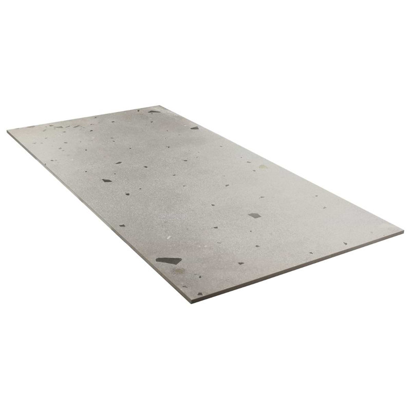 Kobe 24x48 Matte Terrazzo Look Porcelain Tile, Smoke Gray
