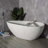 59" Small Size Artificial Stone Solid Surface Freestanding Bathtub