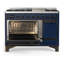 Majestic III Series 48 Inch Dual Fuel Range with 5 Sealed Burners, Griddle, Frenchtop in Matte Graphite (Natural Gas, Burnished Trim)-1387864835-1387864833-1387864839