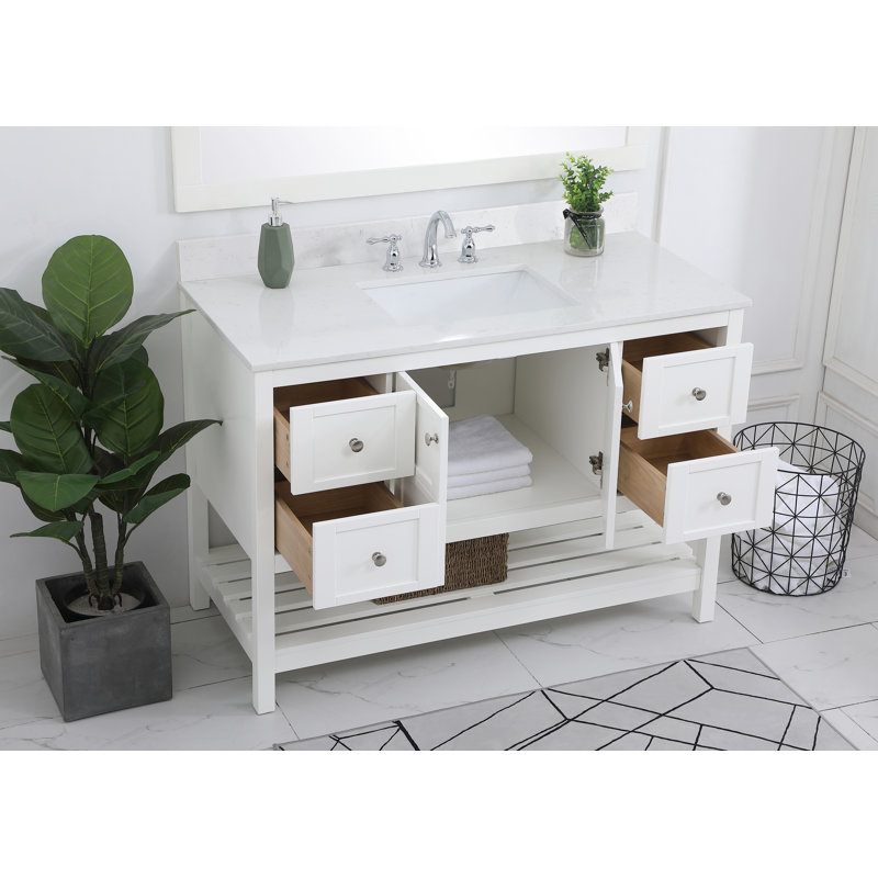 Ensemble de meuble-lavabo simple 48 po Krish, Blanc