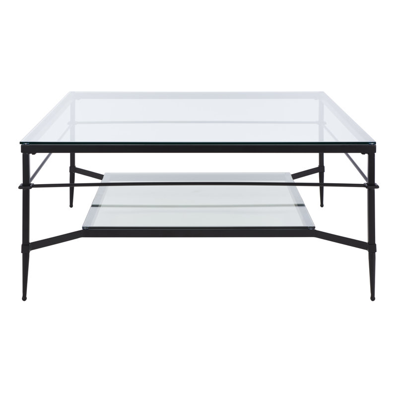 Vera Glass Coffee Table, Black