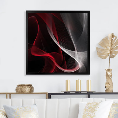 Abstraction contemplative rouge-noire I - impression