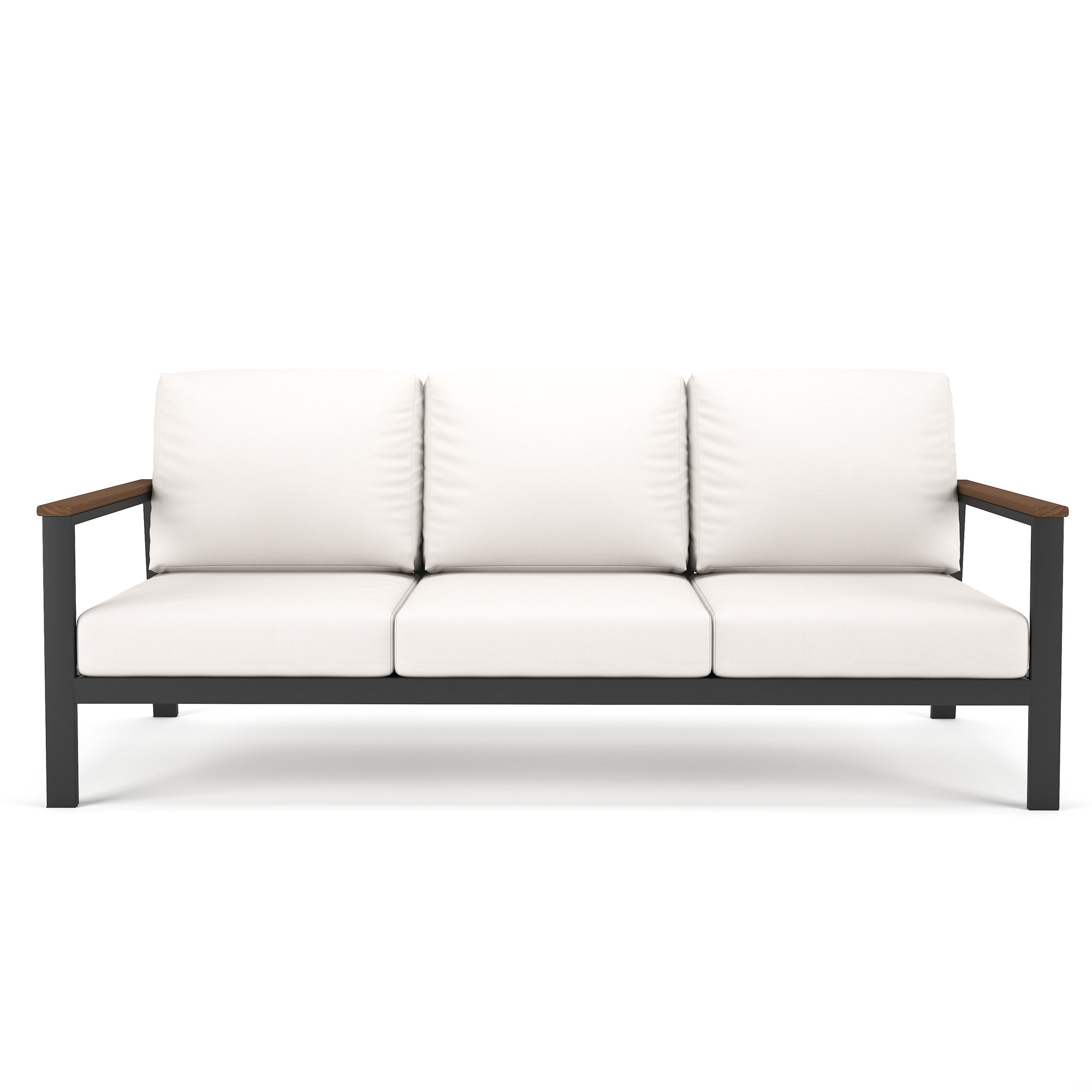 Townsend Outdoor Patio Sofa with Cushions, Sunbrella Canvas Natural