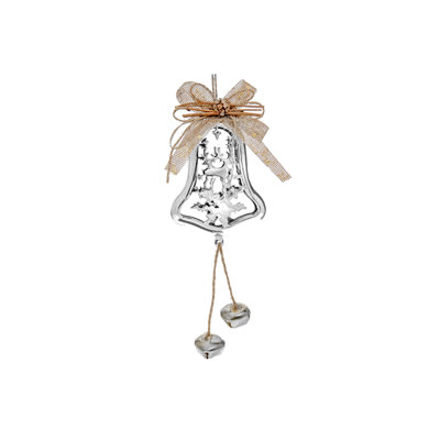 Figurine suspendue cloche en métal avec renne