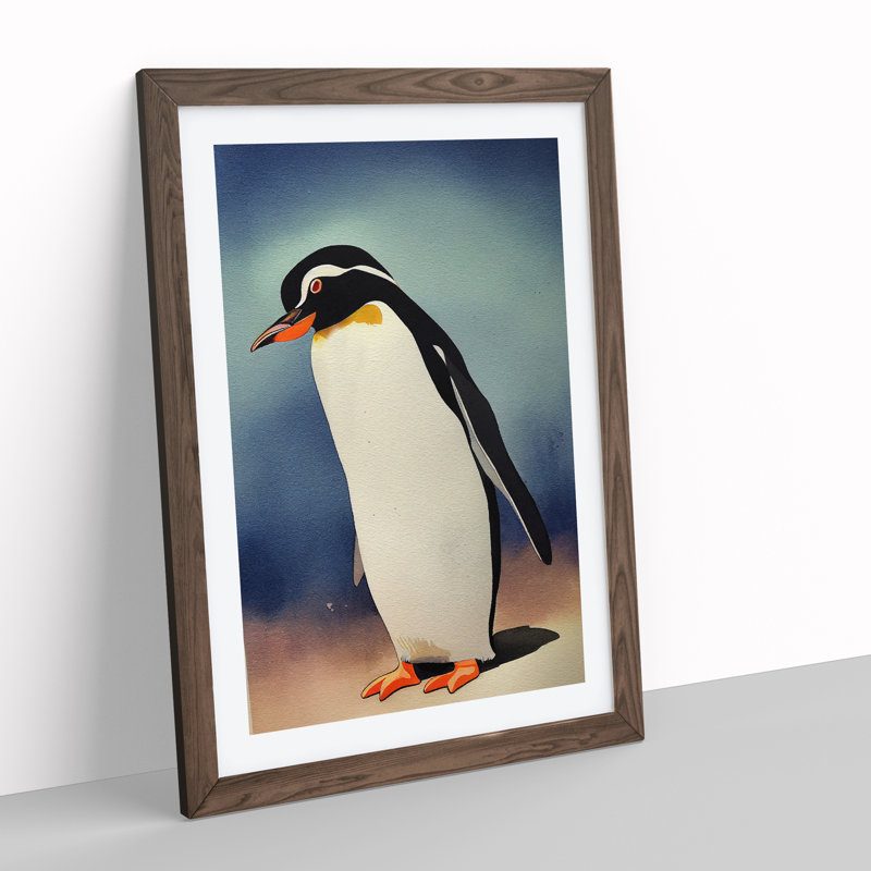 Penguin No.1 - Print, 48cm H x 36cm W, canvas/paper, White