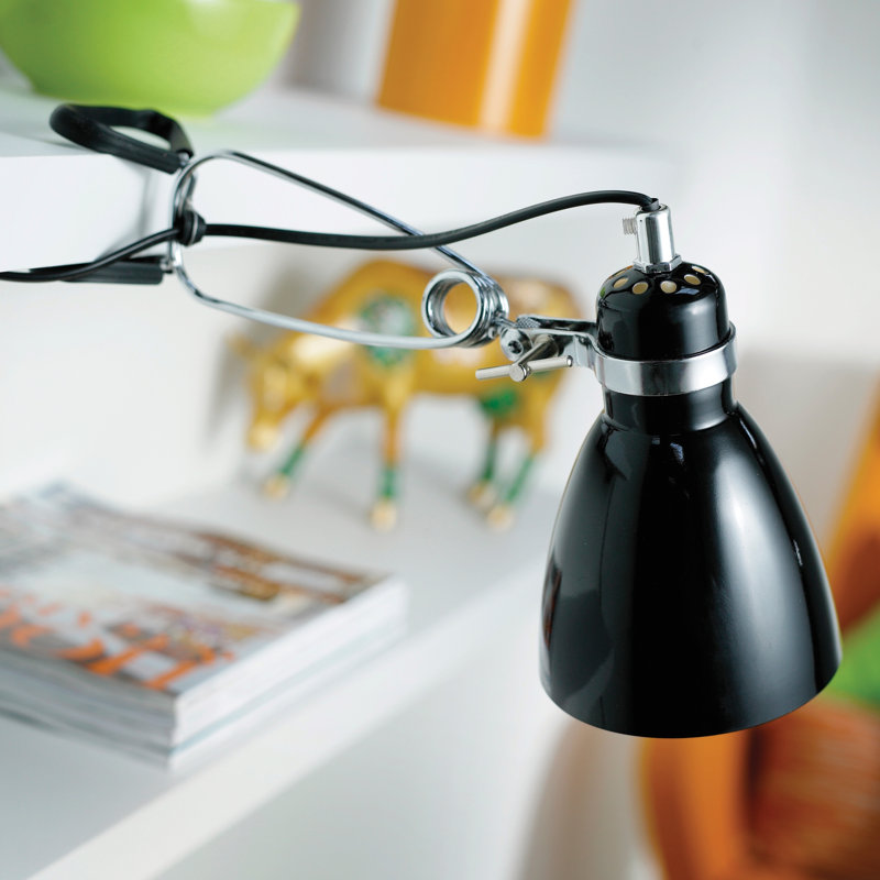 Hiltraud Metal Clip On Lamp, Black