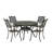 Tsavag 4 - Person Metal Patio Dining Set with Round Table-1929598933