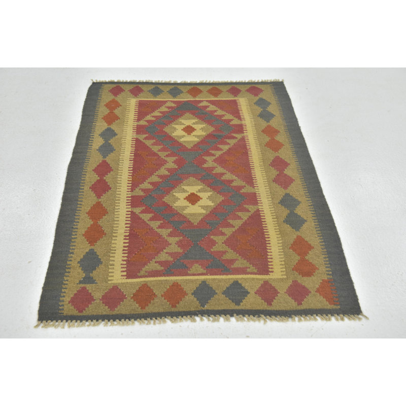 Tapis intérieur en laine 3 pi 2 po x 4 pi 10 po one-of-kind-noué la main Lorain