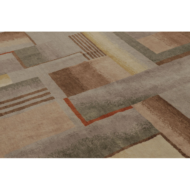 Art Deco One-of-a-Kind 9'8X12'5 Hand Knotted Area Rug
