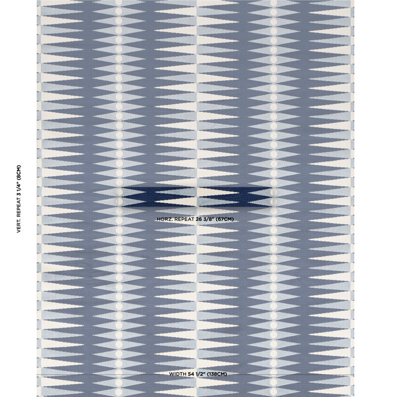 Tissu de backgammon Mary Mcdonald, Bleu
