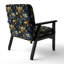 Fauteuil d'appoint rembourré bohémien et éclectique doré foncé et doré