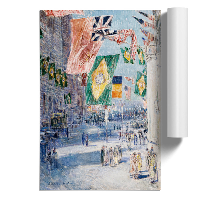 Avenue of the Allies by Childe Hassam - Frameless Print, 30cm H x 21cm W x 0.1cm D