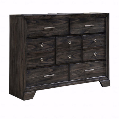 Commode en bois avec tiroirs en bois foncé 1Pc