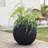 Anjonette 14.5'' D Round Bowl Black Planter, Mediterranean Style Plastic Plant Pot-2146260925