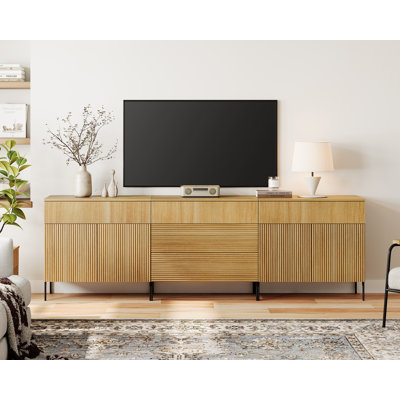 Meuble télé avec tiroirs, commode avec station de charge, meuble télé moderne